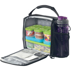 LunchBlox Insulated Lunch Bag, Medium, Black Etch