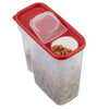 Flip-Top Cereal and Food Storage Container, 18 Cup, Red